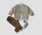 طقم اولادي 3 قطع شتوي مضلع